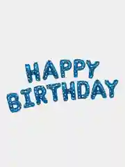 Синий гирлянда из воздушных шариков Happy Birthday, гирлянда-растяжка, шары на день рождения