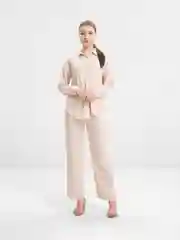 Синий меланж костюм женский, сингапур