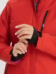 Алый костюм женский зимний спортивный горнолыжный, лыжный, теплая куртка с капюшоном и брюки