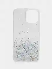 Белый прозрачный чехол для iPhone 11, 12, 13, 14, Pro, Max, силиконовый, блестящий