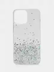 Белый прозрачный чехол для iPhone 11, 12, 13, 14, Pro, Max, силиконовый, блестящий