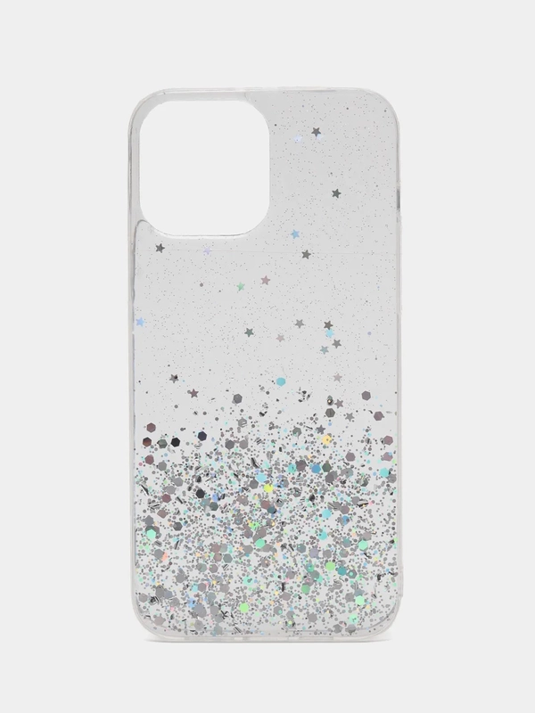 Прозрачный чехол для iPhone 11, 12, 13, 14, Pro, Max, силиконовый, блестящий