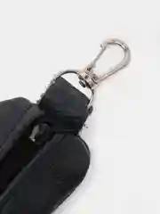 Синий меланж ключница из натуральной кожи