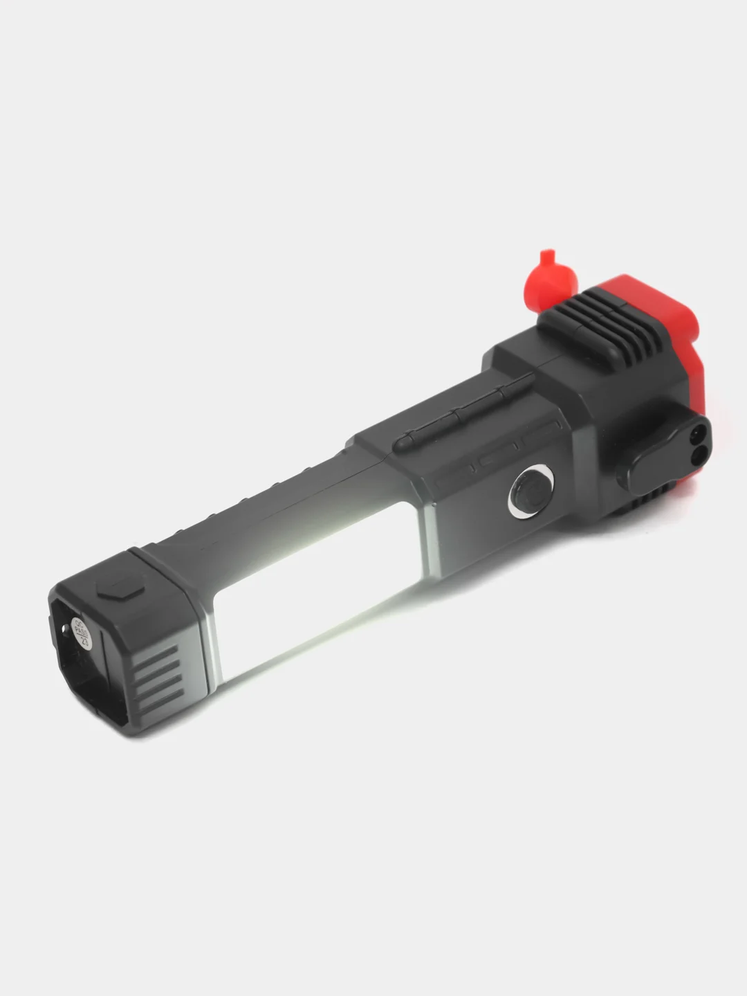 Красный фонарик многофункциональный , с зарядкой от USB, удобный в руке, с магнитом, резаком
