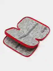 Красный пенал школьный, 2 отделения