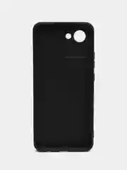 Угольный чехол Realme С30 Реалми  С30 силиконовый, матовый, черный