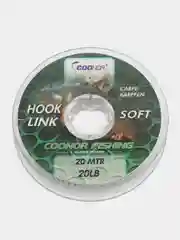 Черный поводковый материал COONOR мягкий (hook link soft) 20м, рыболовный карповый