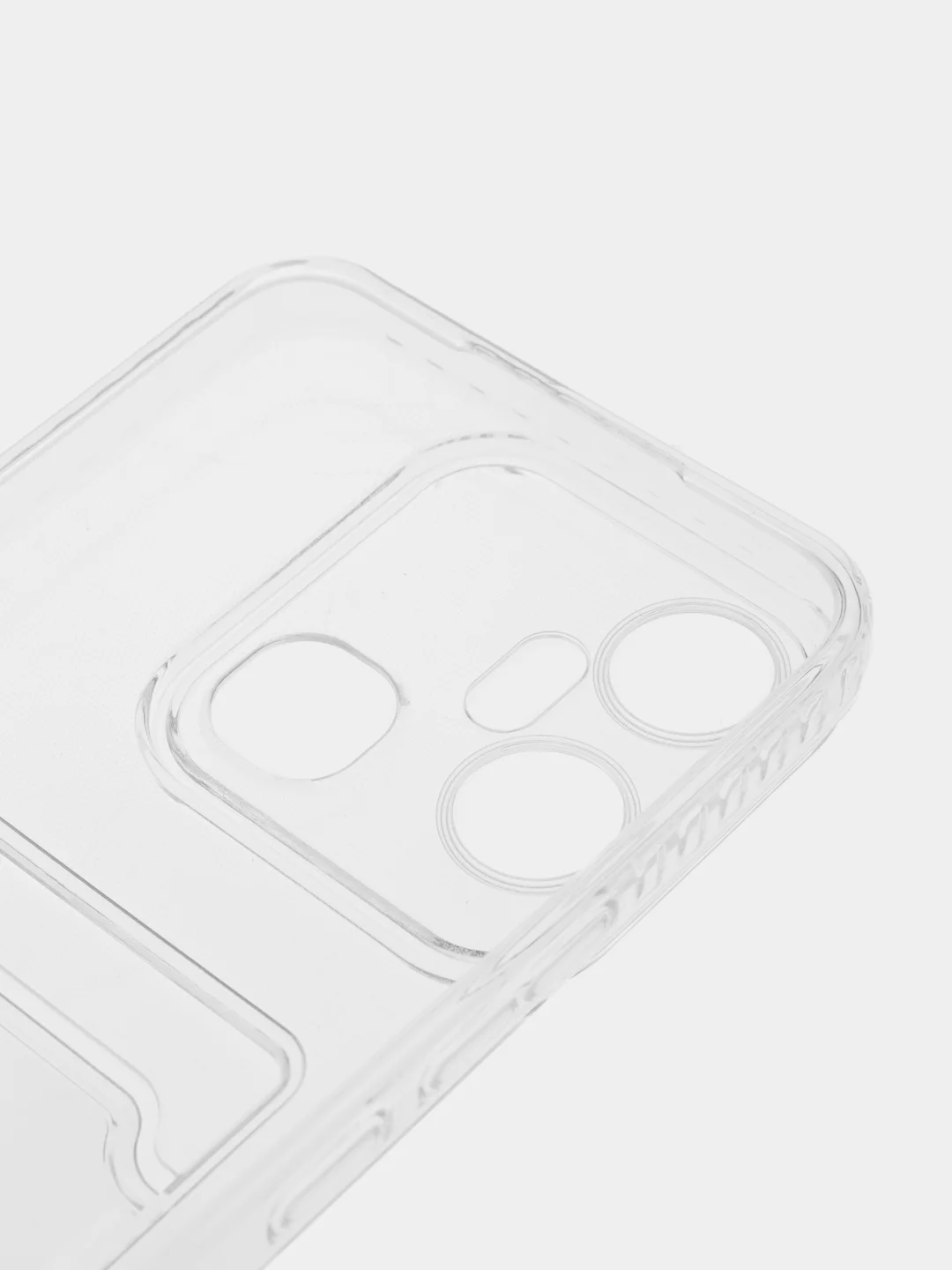 Прозрачный чехол для Infinix Smart 6 Plus (Инфиникс Смарт 6 Плюс) прозрачный, с карманом для карты