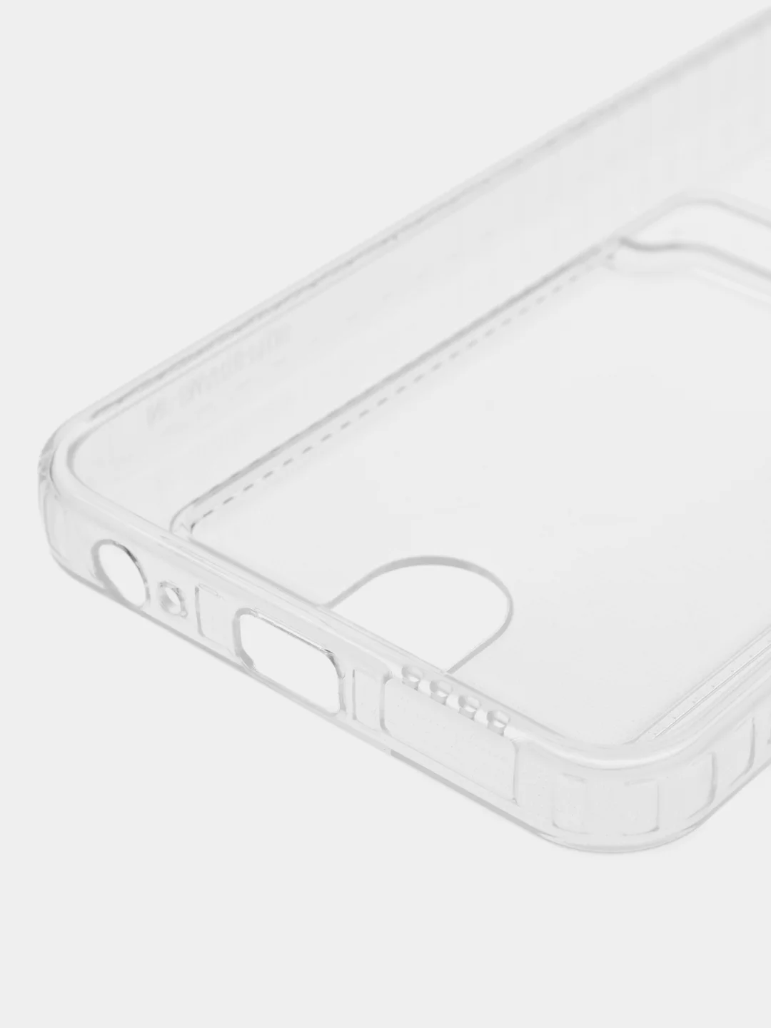 Прозрачный чехол для Infinix Smart 6 Plus (Инфиникс Смарт 6 Плюс) прозрачный, с карманом для карты
