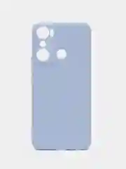 Светло-синий чехол BROSCORP для Infinix Hot 20i, матовый, силиконовый, тонкий, бортик вокруг камер