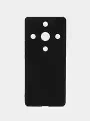 Фиолетовый чехол для Honor X9a 5G/Magic5 Lite силиконовый Broscorp, матовый, c бортиком-защитой камер