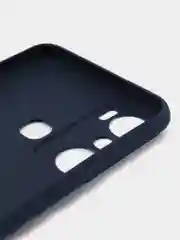 Синий чехол BROSCORP для Infinix Hot 20i, матовый, силиконовый, тонкий, бортик вокруг камер