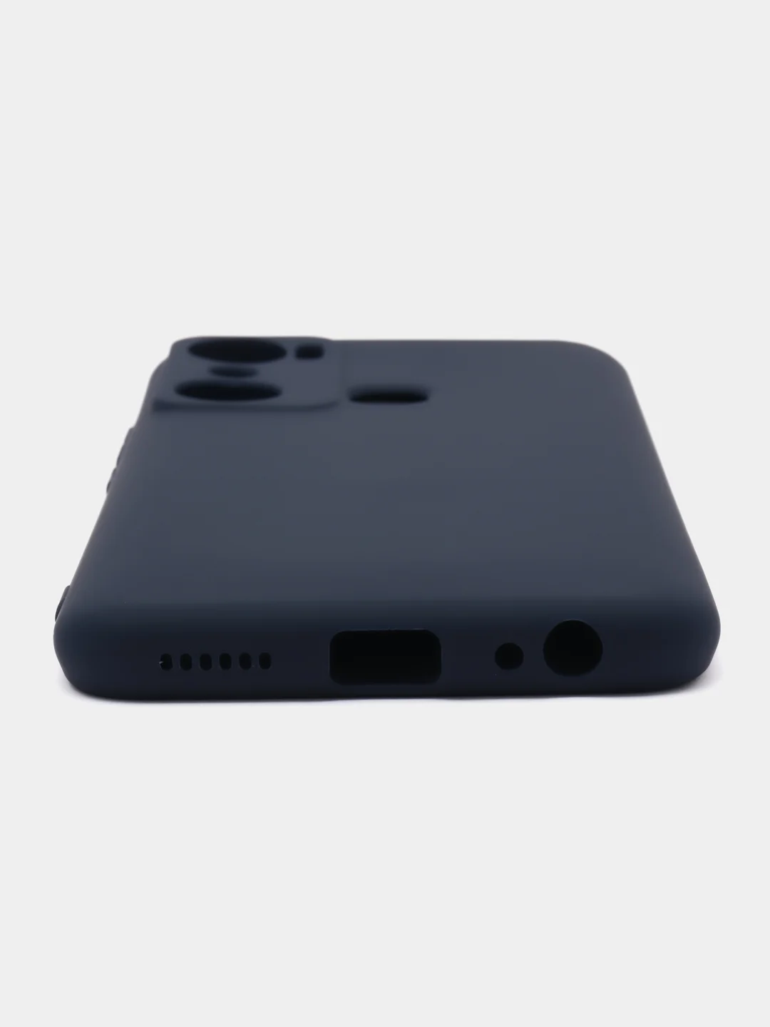 Синий чехол BROSCORP для Infinix Hot 20i, матовый, силиконовый, тонкий, бортик вокруг камер