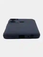 Синий чехол BROSCORP для Infinix Hot 20i, матовый, силиконовый, тонкий, бортик вокруг камер