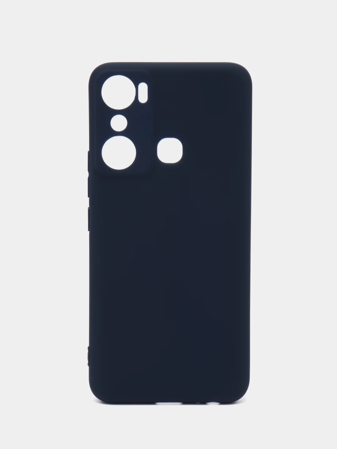 Синий чехол BROSCORP для Infinix Hot 20i, матовый, силиконовый, тонкий, бортик вокруг камер