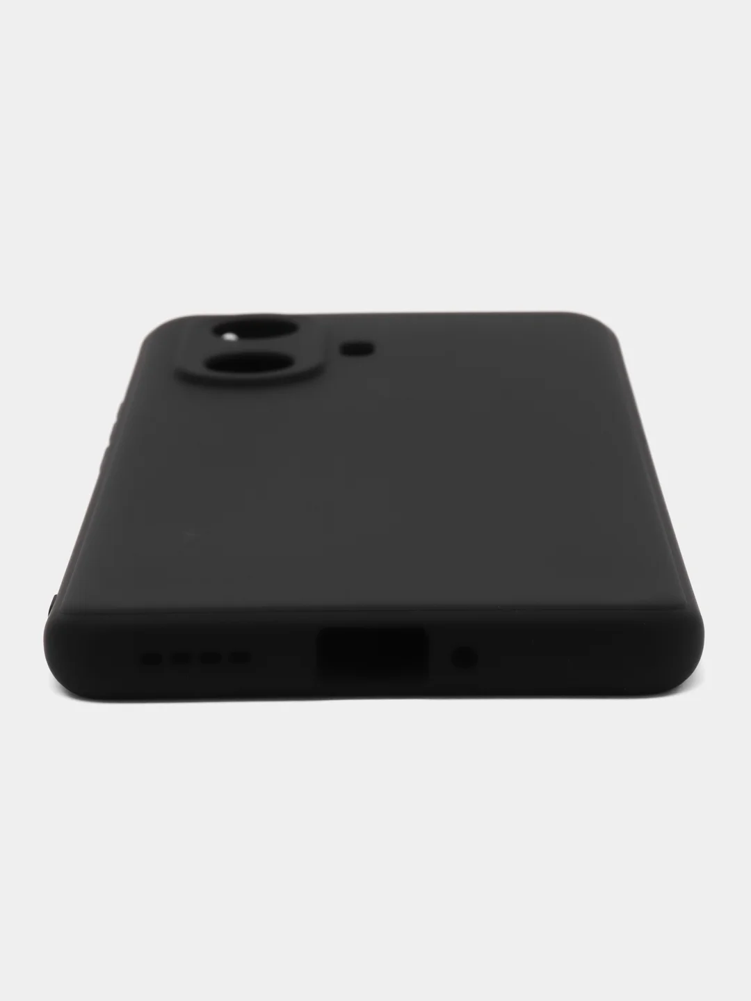 Черный чехол для Realme 10 Pro Plus силиконовый BROSCORP матовый, тонкий, бортик- защита камер