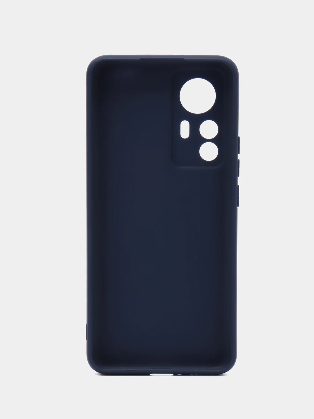 Синий чехол для Xiaomi 12T матовый BROSCORP силиконовый, защита-бортик вокруг камер