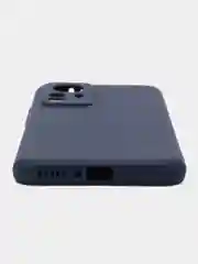 Синий чехол для Xiaomi 12T матовый BROSCORP силиконовый, защита-бортик вокруг камер