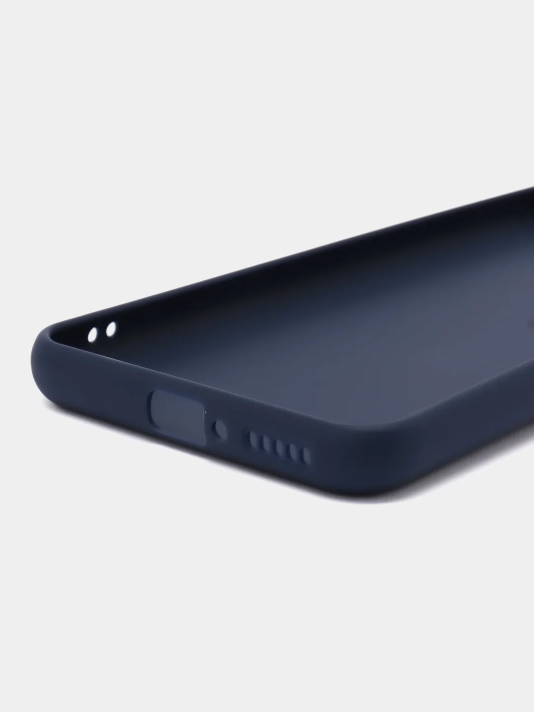 Синий чехол для Xiaomi 12T матовый BROSCORP силиконовый, защита-бортик вокруг камер