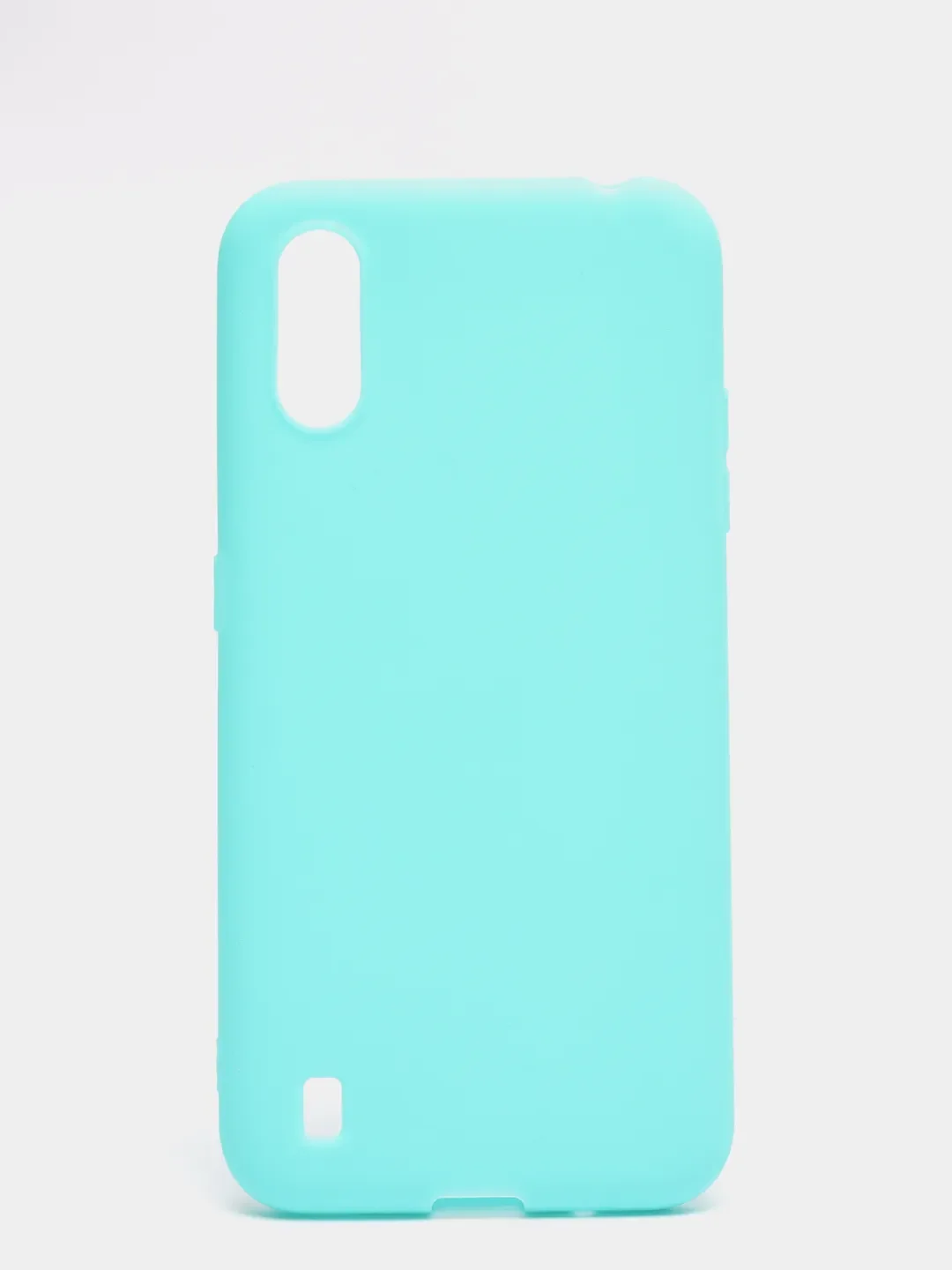 Бирюзовый чехол Samsung Galaxy A01 силиконовый