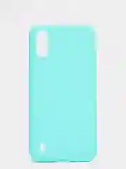 Бирюзовый чехол Samsung Galaxy A01 силиконовый