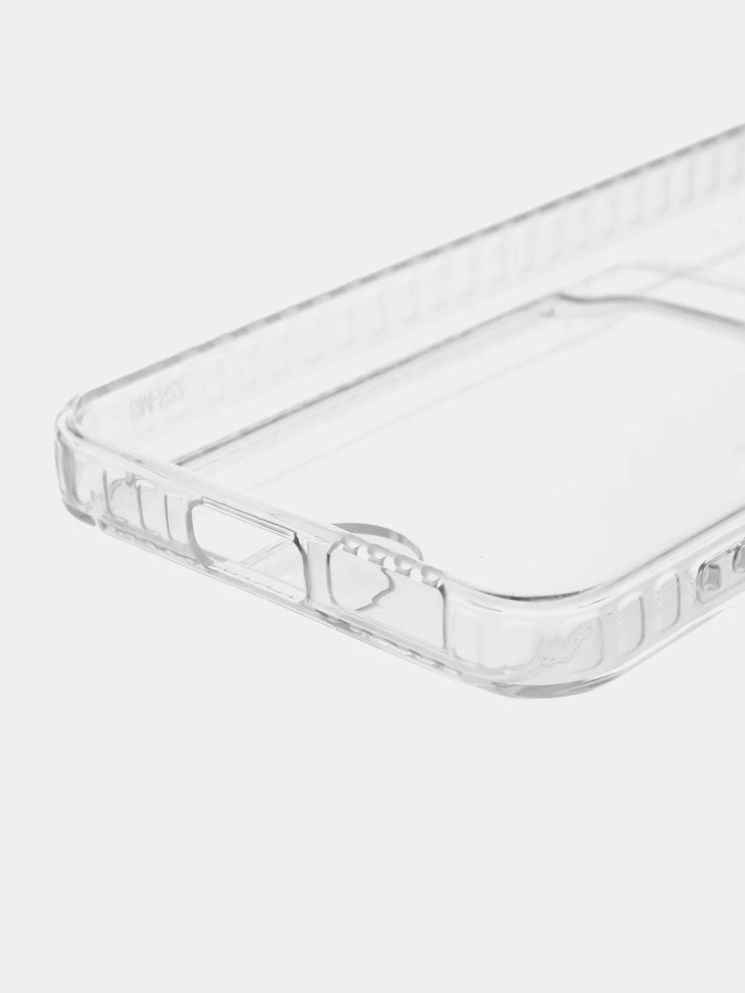 Прозрачный чехол BROSCORP для Samsung Galaxy S22 с кармашком и защитой камер, картхолдер с карманом