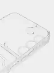 Прозрачный чехол BROSCORP для Samsung Galaxy S22 с кармашком и защитой камер, картхолдер с карманом