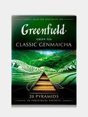 Чай в пирамидках Greenfield Классик Генмайча зеленый, 20 пирамидок