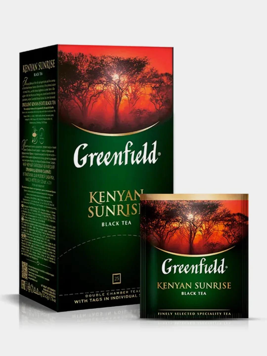Чай в пакетиках Greenfield Кениан Санрайз черный, 25 пак