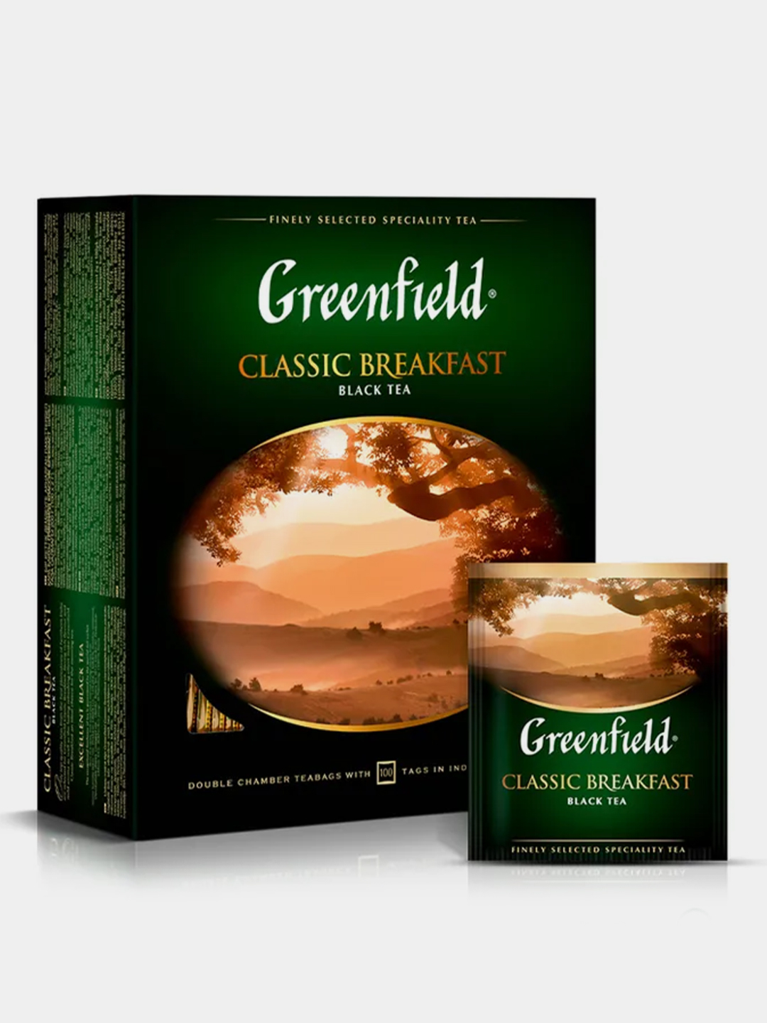 Чай в пакетиках greenfield черный 100. Гринфилд Классик Брекфаст. Greenfield чай Классик Брекфаст 50г. Чай Гринфилд черный в пакетиках. Черный чай в пакетиках Greenfield.