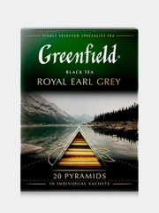 Чай в пирамидках Greenfield Роял Эрл Грей черный, 20 пирамидок