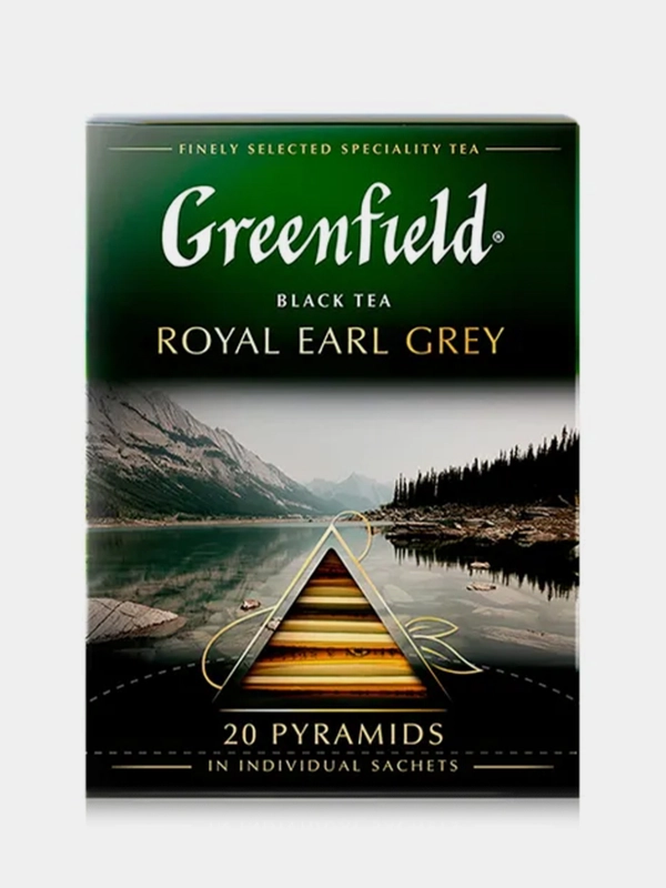 Чай в пирамидках Greenfield Роял Эрл Грей черный, 20 пирамидок