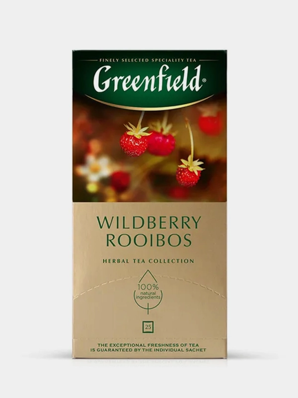 Чайный напиток Greenfield "Wildberry Rooibos", 25 пакетиков по 1,5 г