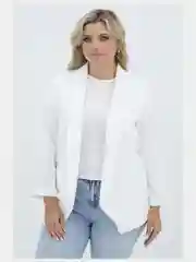 Белый пиджак женский, большие размеры