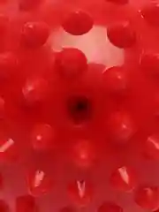 Красный массажный мяч с шипами для МФР, мячик для стопы, йоги и фитнеса/ Мяч с шипами, жесткий
