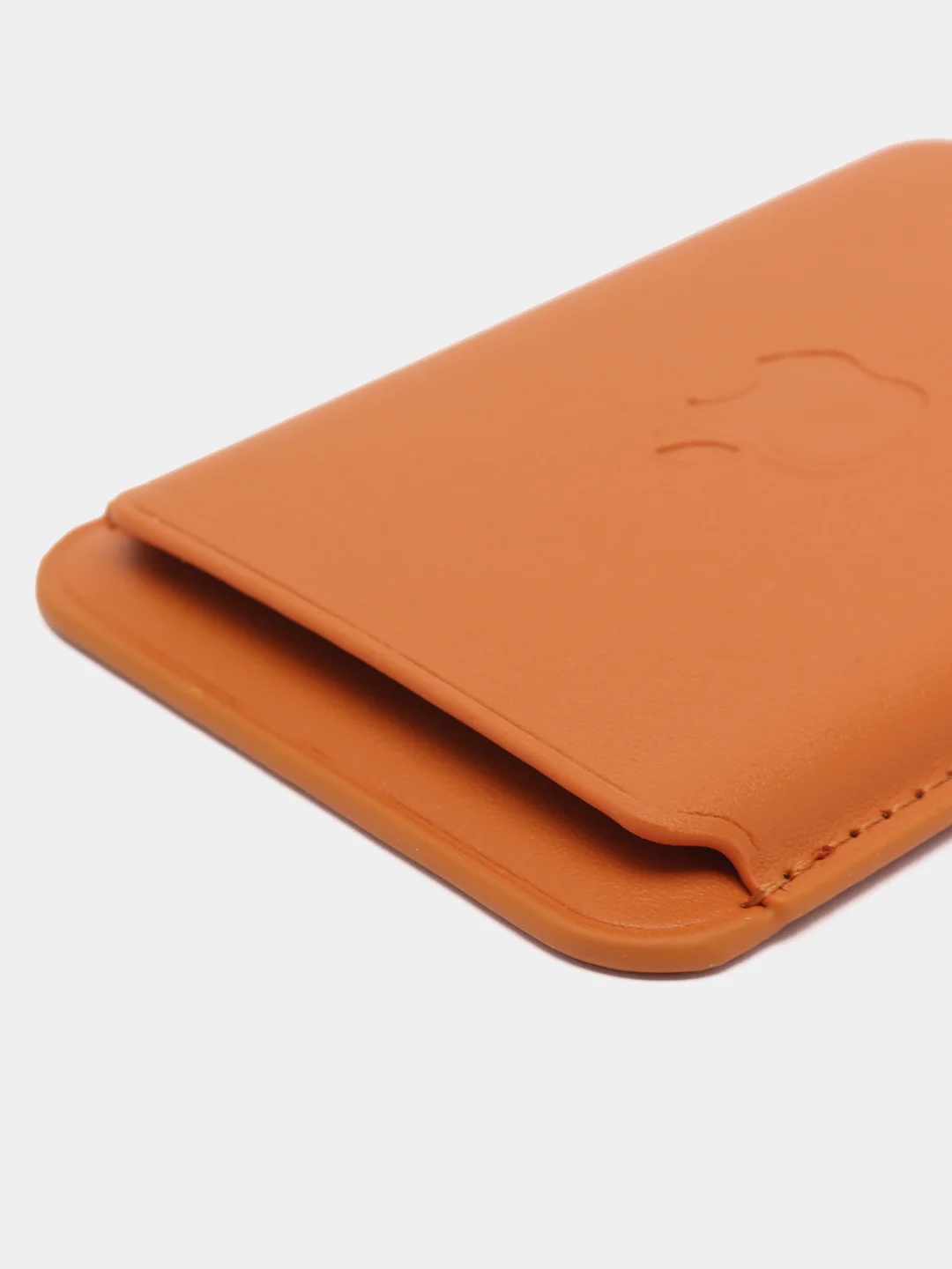 Светло-оранжевый картхолдер на iPhone, с поддержкой MagSafe Leather Wallet