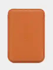 Светло-оранжевый картхолдер на iPhone, с поддержкой MagSafe Leather Wallet