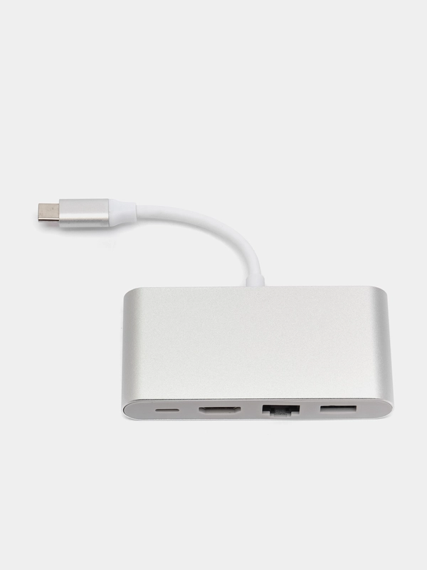 USB переходник концентратор Type-C HDMI RJ45