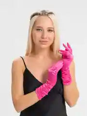 Вишнёвый перчатки женские атласные без подкладки