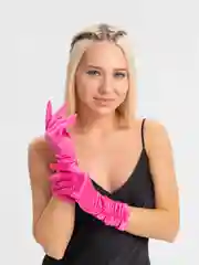 Вишнёвый перчатки женские атласные без подкладки