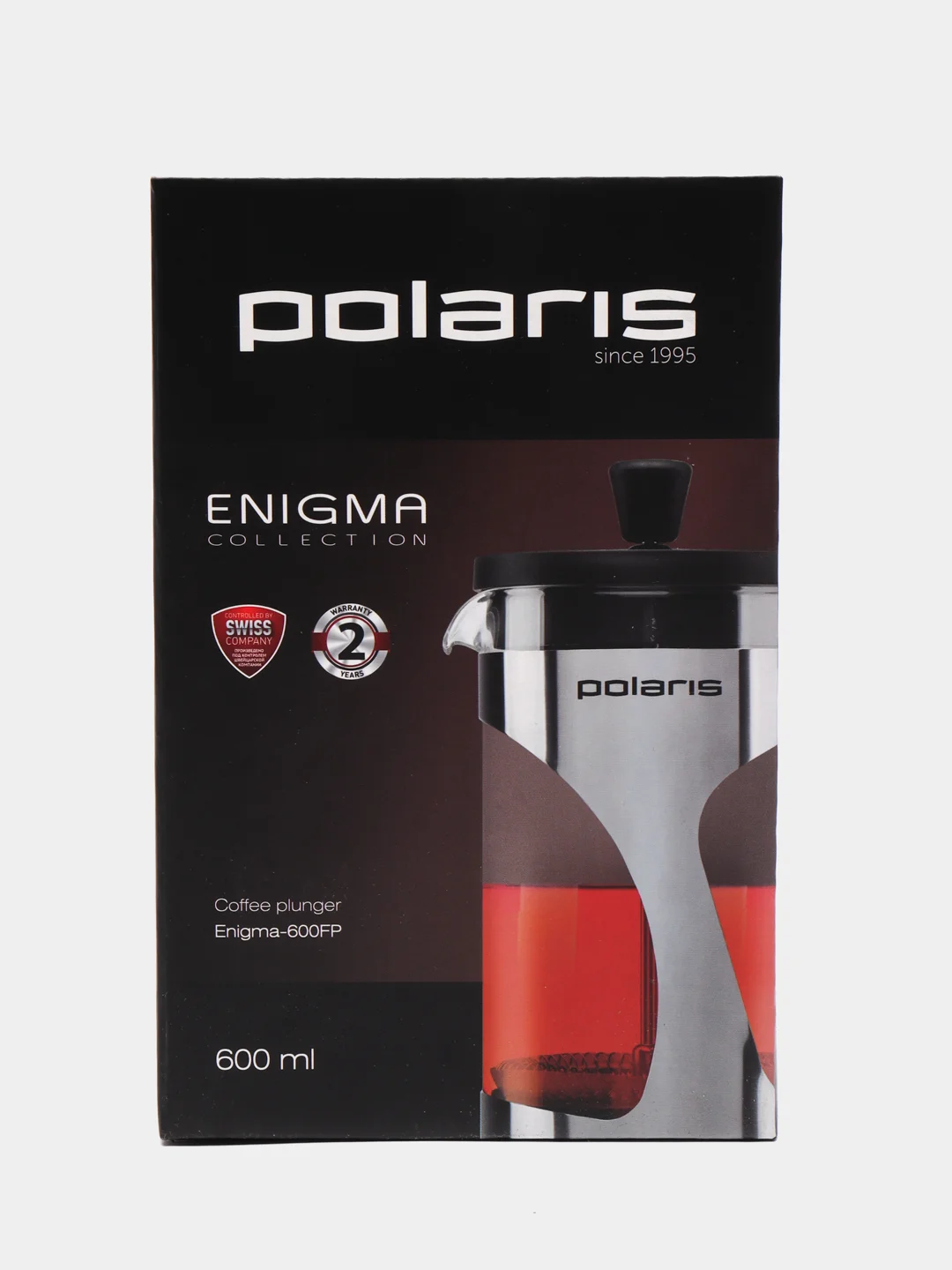 Френч-пресс Polaris Enigma-600FP, черный, 600 мл