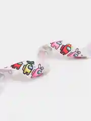 Бежевый лента репсовая, с рисунком, 2,5 см, длина 2 м
