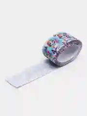 Голубой лента репсовая, с рисунком, 2,5 см, 2 м