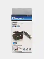 Черный автомобильное зарядное устройство OLESSON №1631, 2 выхода, USB
