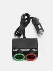 Черный автомобильное зарядное устройство OLESSON №1631, 2 выхода, USB