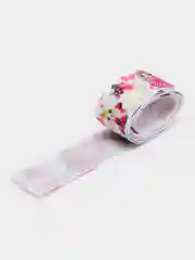 Белый лента репсовая, с рисунком, 2,5 см, 2 м