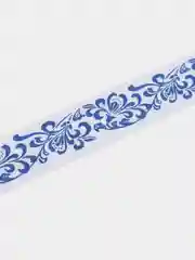 Небесно-голубой лента репсовая с рисунком 2,5см (длина 2м)