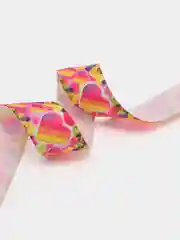 Алый лента репсовая, с рисунком, 2,5 см, длина 2 м