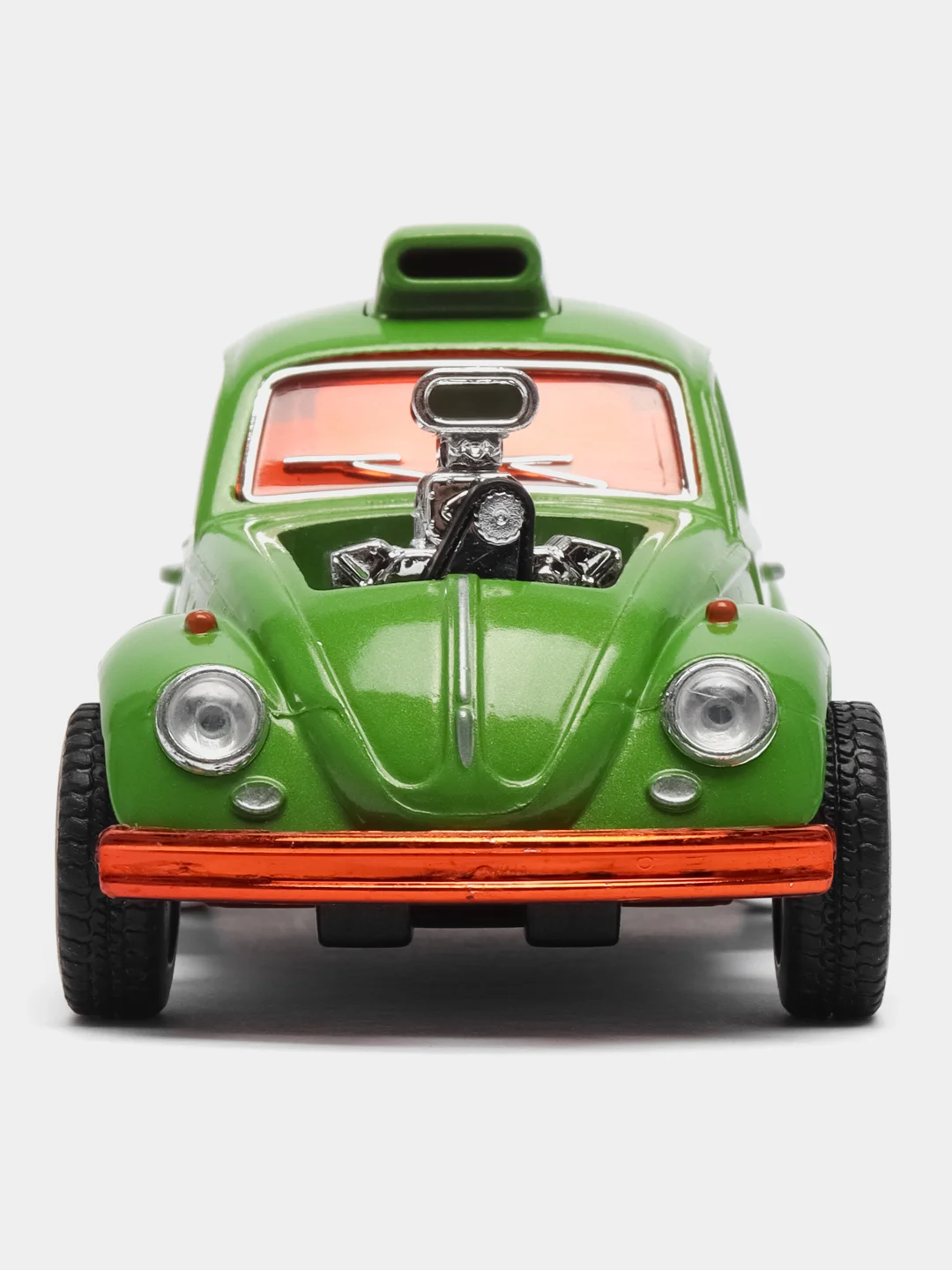 Лайм машинка металлическая Kinsmart Volkswagen Beetle Custom Dragracer KT5405D, 1:32