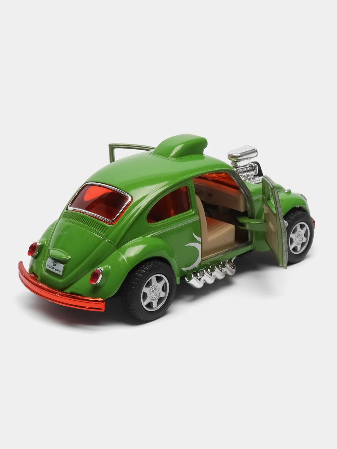 Лайм машинка металлическая Kinsmart Volkswagen Beetle Custom Dragracer KT5405D, 1:32